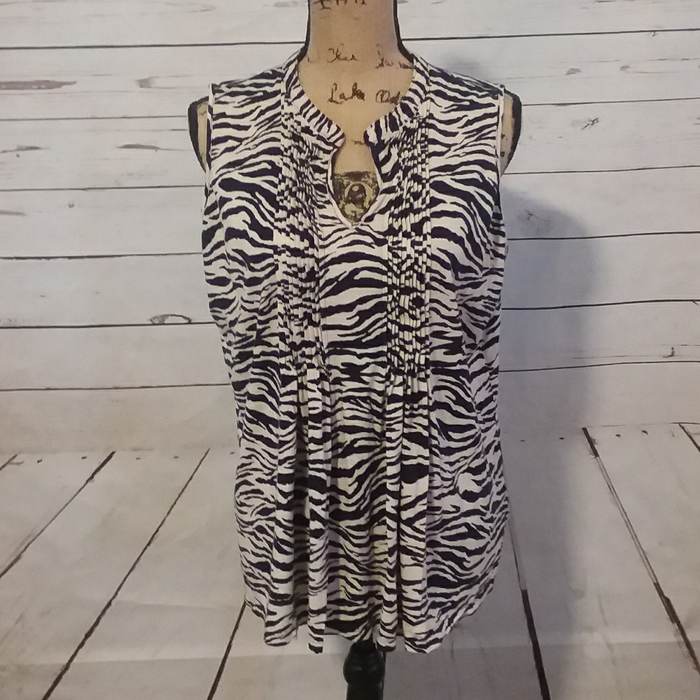 Closet Closing Jones New York Zebra Print Blouse